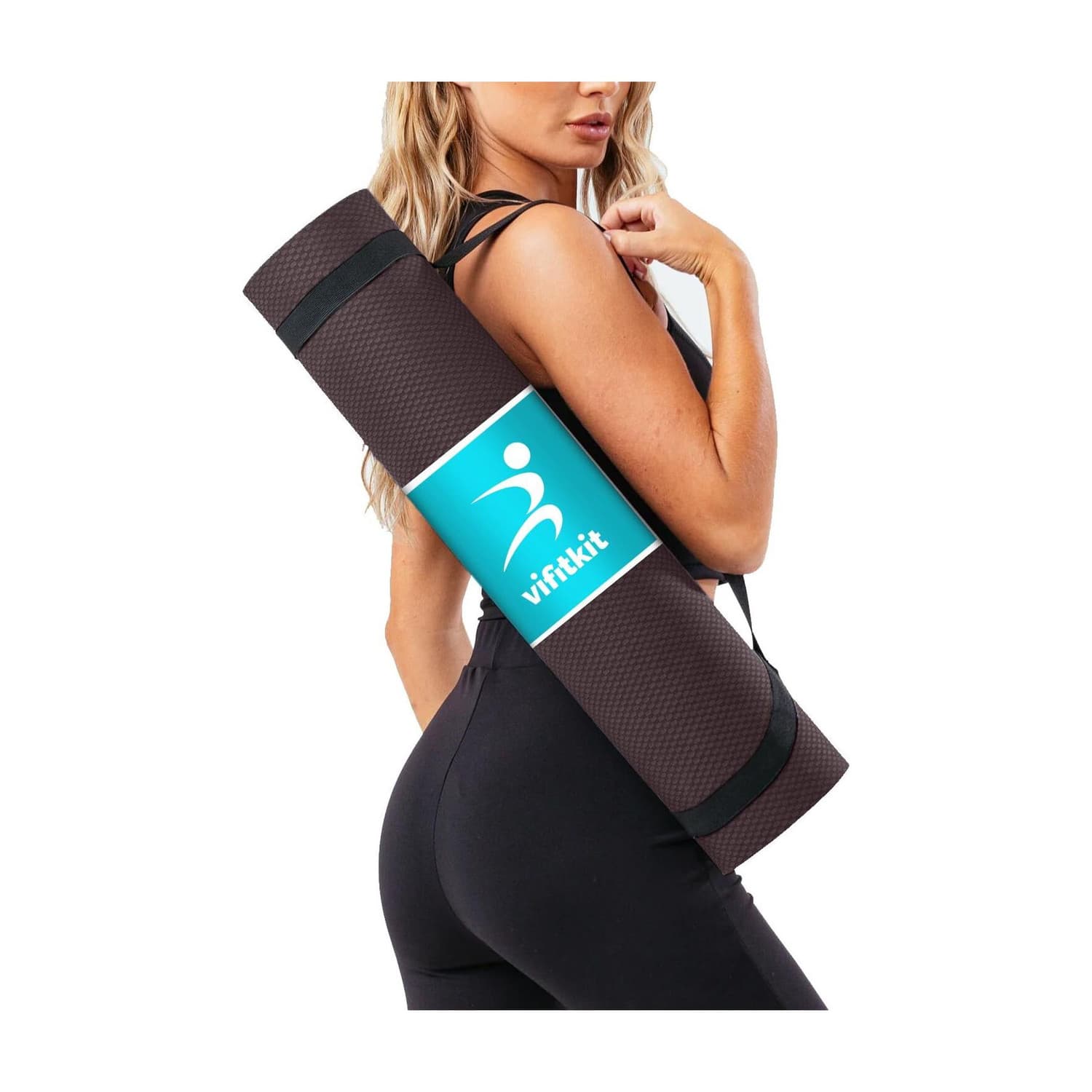 VIFITKIT 6mm Anti-Skid Yoga Mat with Carry Bag for Home Gym & Outdoor Workout 6 mm Yoga Mat