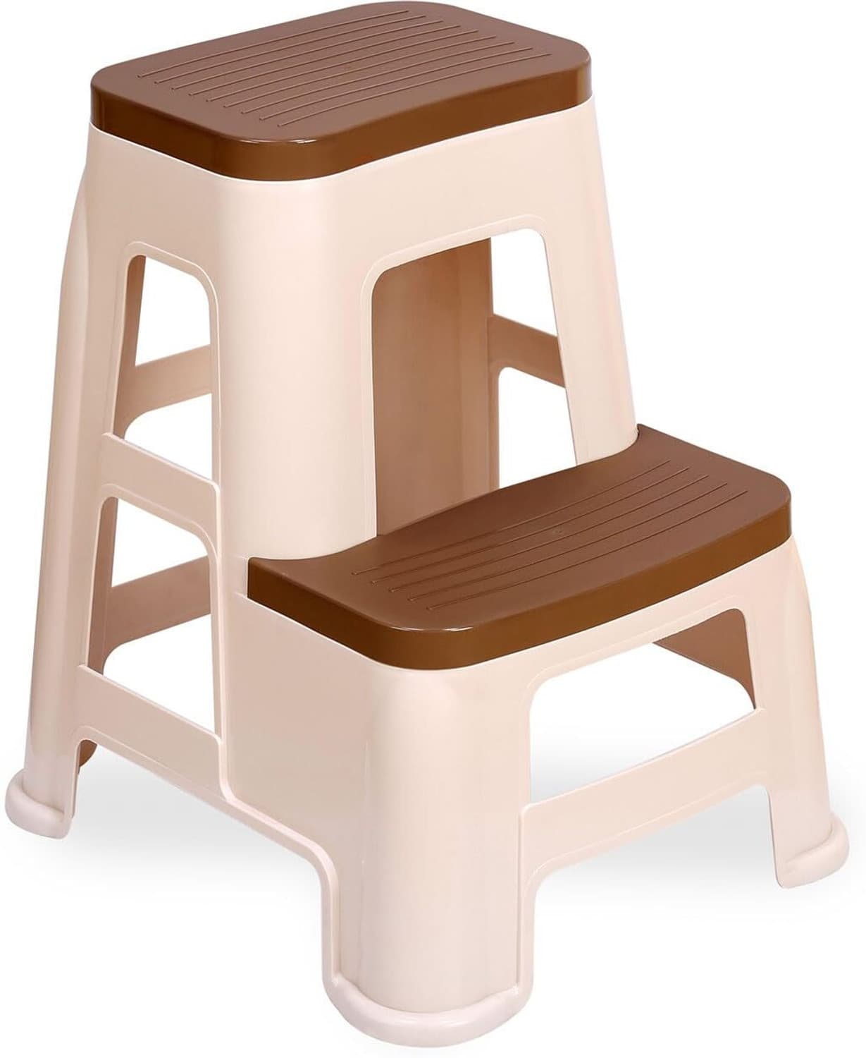 PLASTIC STEP STOOL FOR HOSPITAL/HOME/KITCHEN/SHOP Hospital/Clinic Stool (Brown, Pre-assembled)