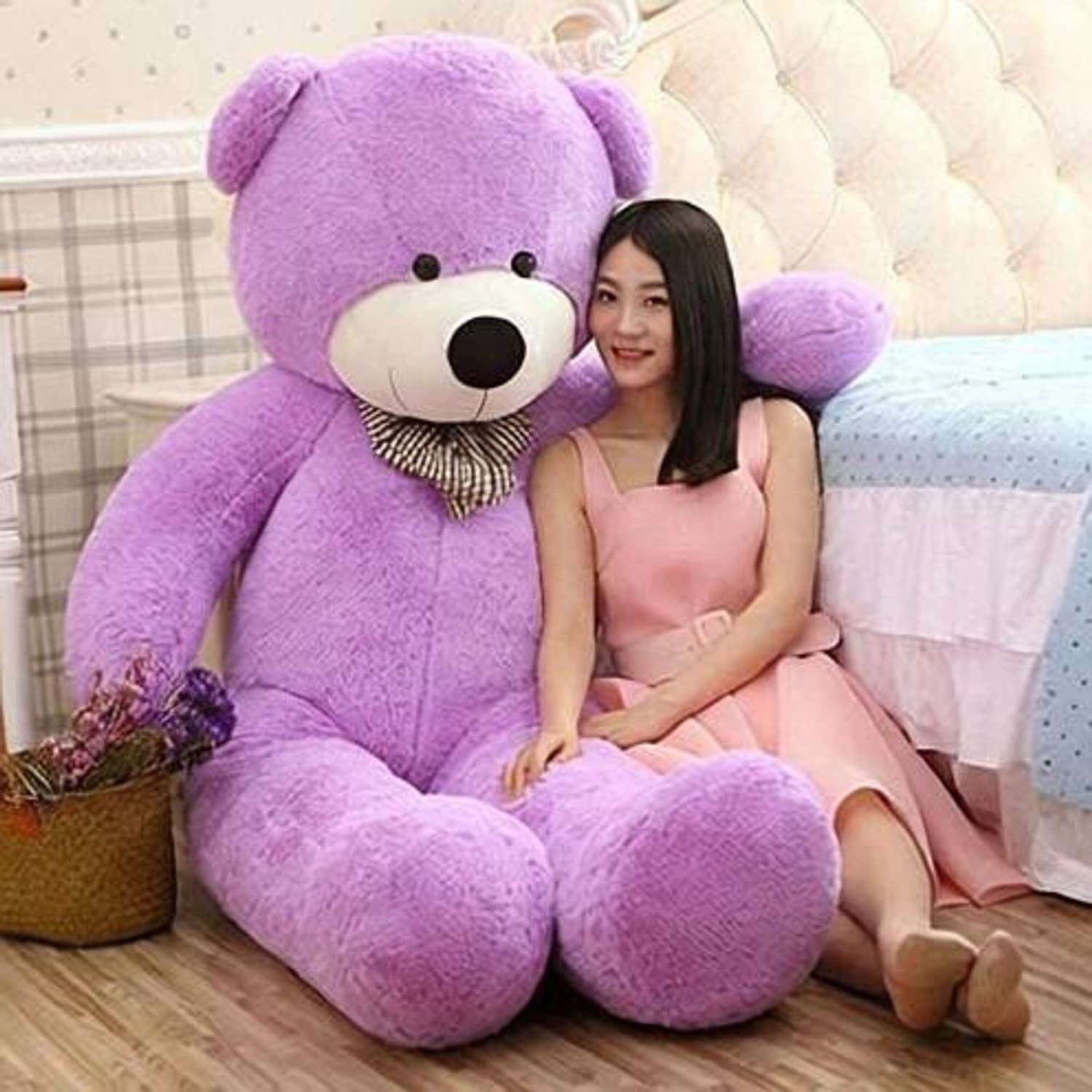 KHUSHBU ENTERPRISES Purple Teddy Bear 6 Feet Lovable Cute Birthday Gift For Girls Someone Specials - 182 cm