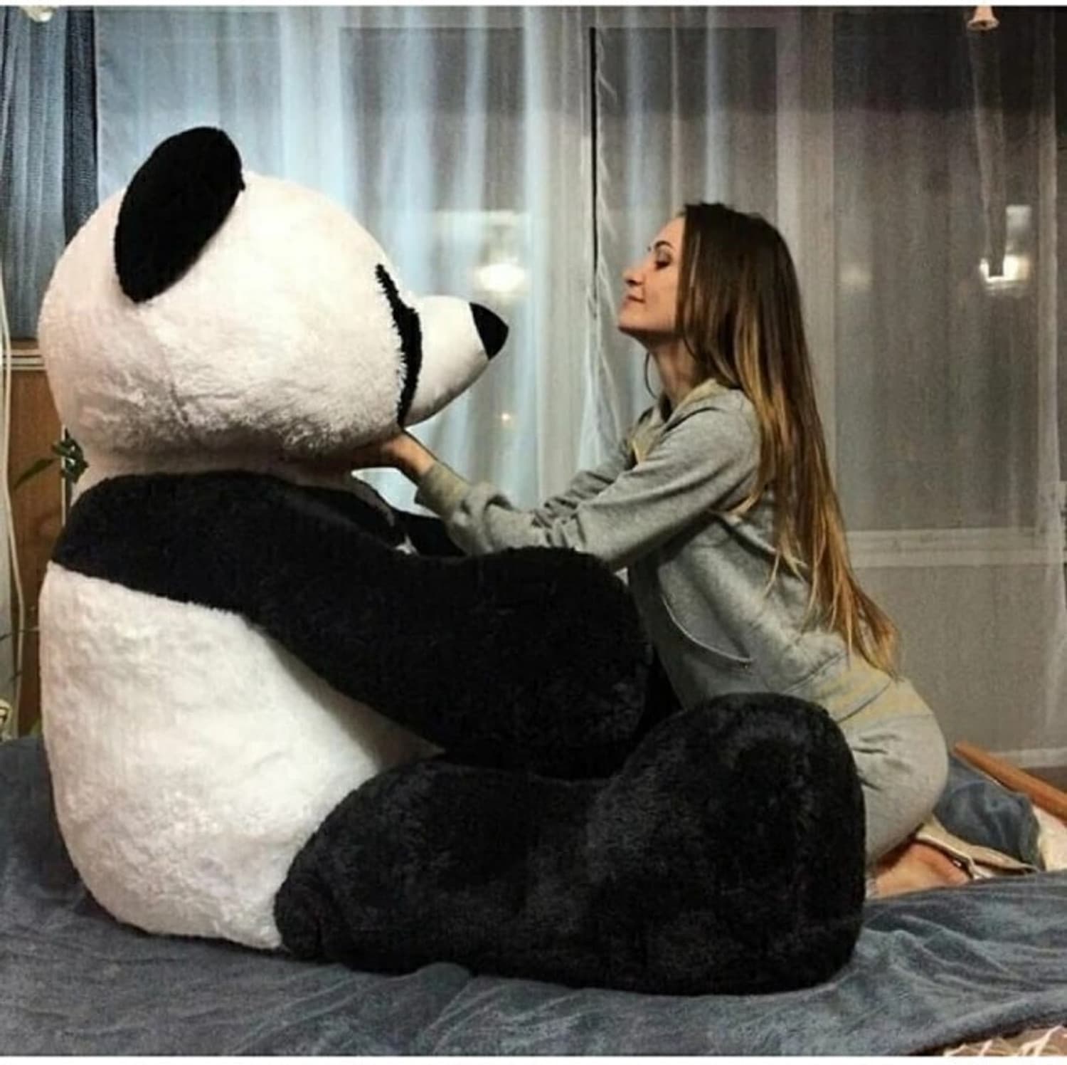 MasKa 6 Feet panda teddy bear stuffed toy plush birthday valantine day gift - 140 cm