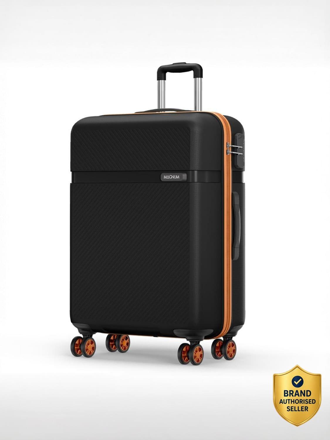 Large Check-in Suitcase (75 cm) 8 Wheels - Fury 75 4W Black Tan - Black