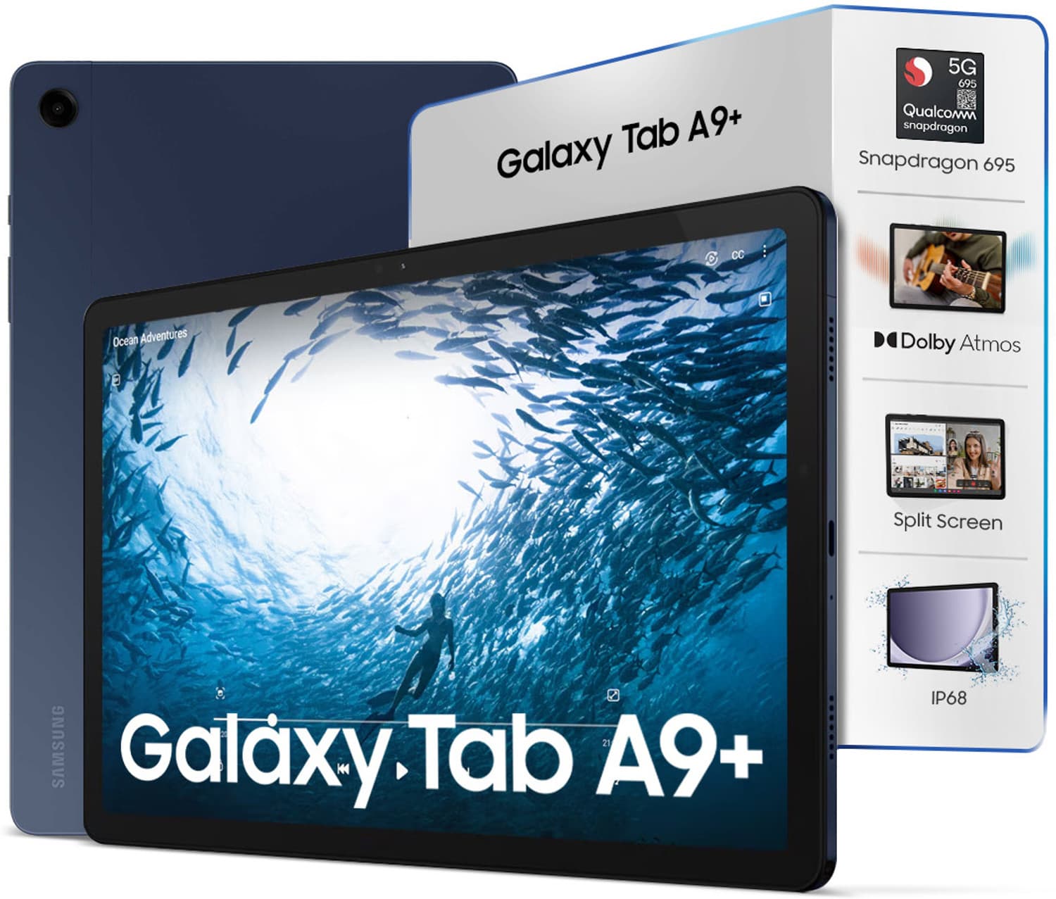 SAMSUNG Galaxy Tab A9+ 4 GB RAM 64 GB ROM 11.0 inch with Wi-Fi+5G Tablet (Dark Blue)