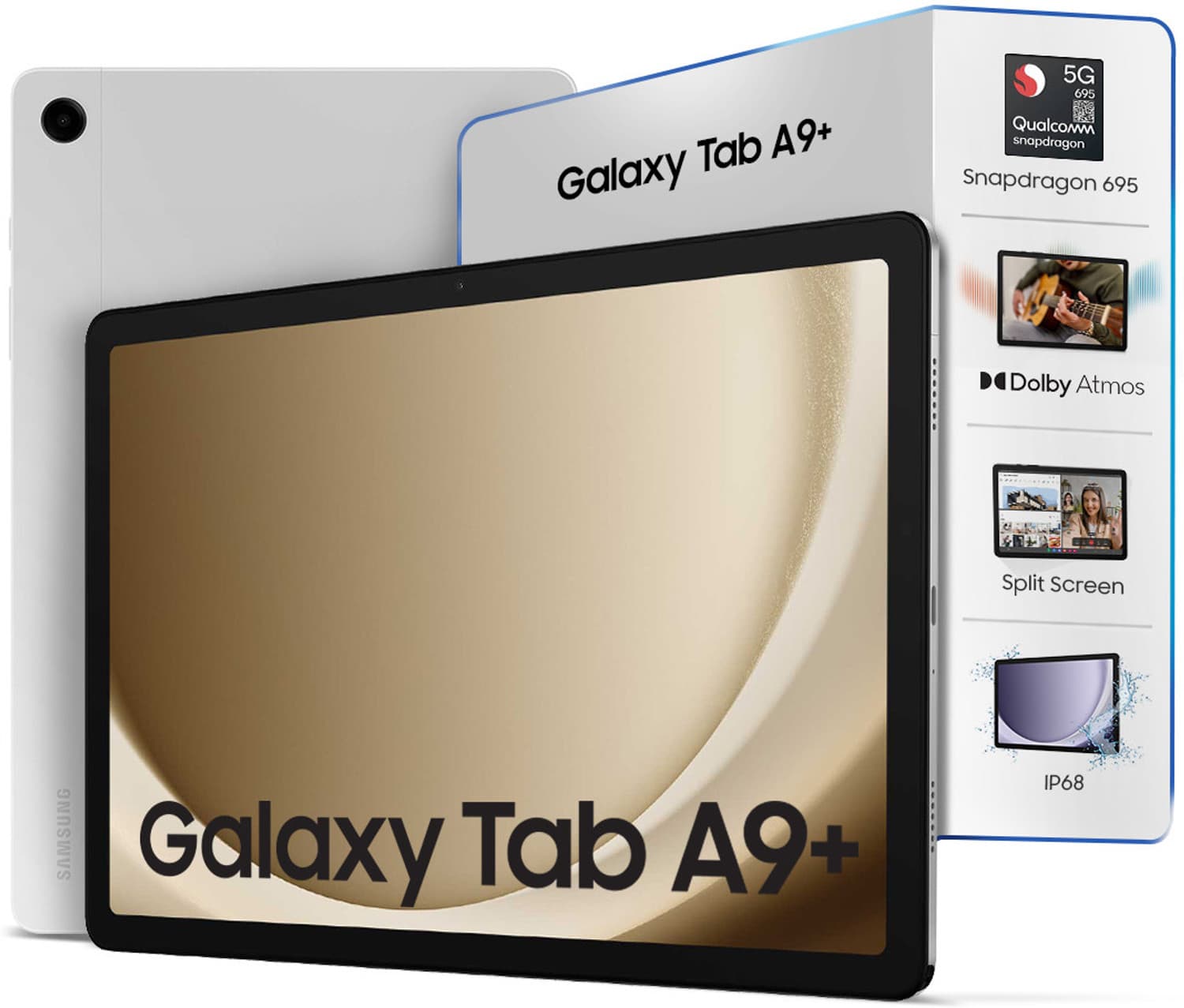 SAMSUNG Galaxy Tab A9+ 4 GB RAM 64 GB ROM 11.0 inch with Wi-Fi+5G Tablet (Silver)