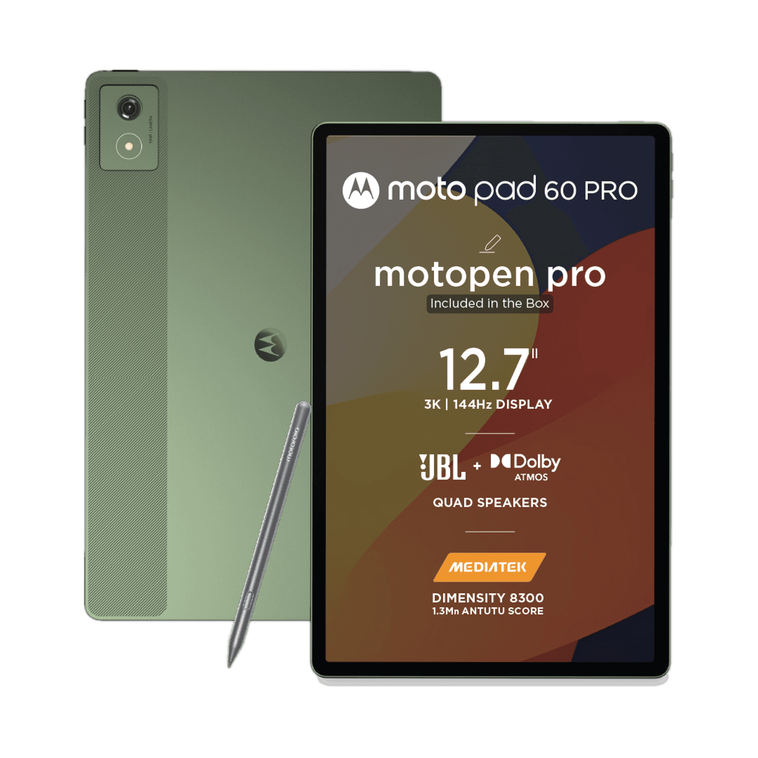 MOTOROLA Pad 60 Pro 8 GB RAM 128 GB ROM 12.7 inch with Wi-Fi Only Gaming Tablet (PANTONE Bronze Green)