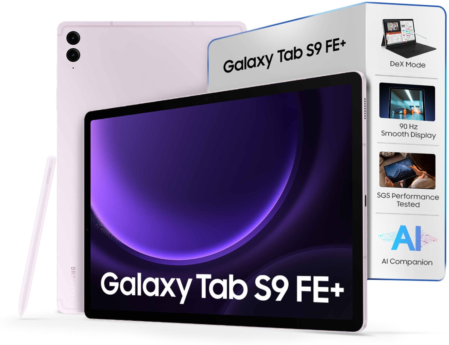 SAMSUNG Galaxy Tab S9 FE+ 12 GB RAM 256 GB ROM 12.4 Inch with Wi-Fi Only Tablet (Lavender)
