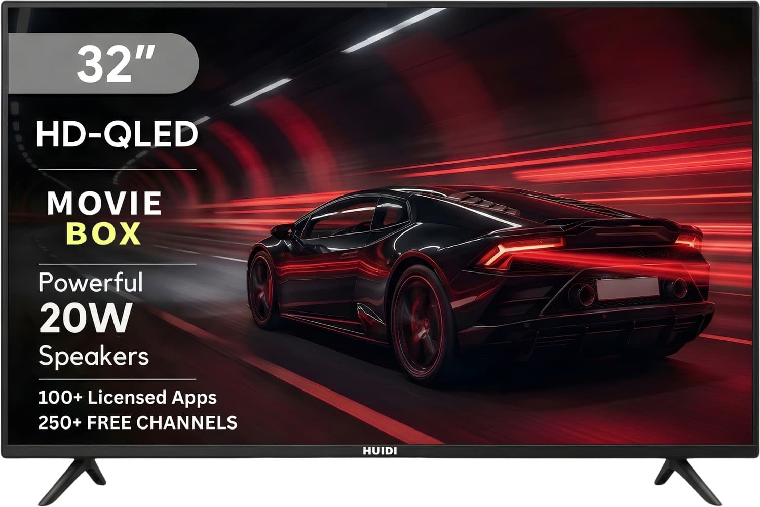 HUIDI HD4FSPRO max 80 cm (32 inch) QLED HD Ready Smart Android TV 2025 Edition
