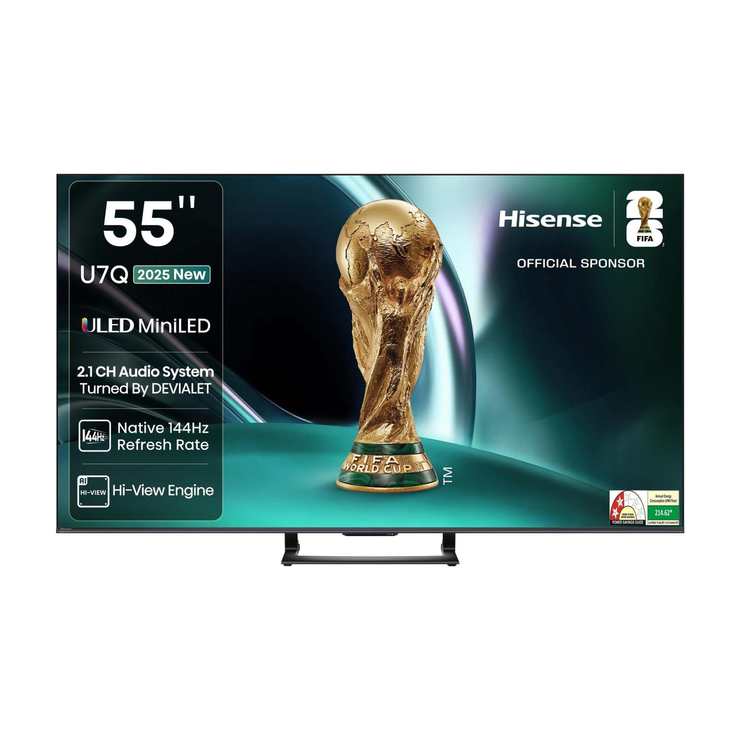 Hisense 55U7Q 138.5 cm (55 inch) Ultra HD (4K) Mini LED Smart VIDAA TV 2025 Edition
