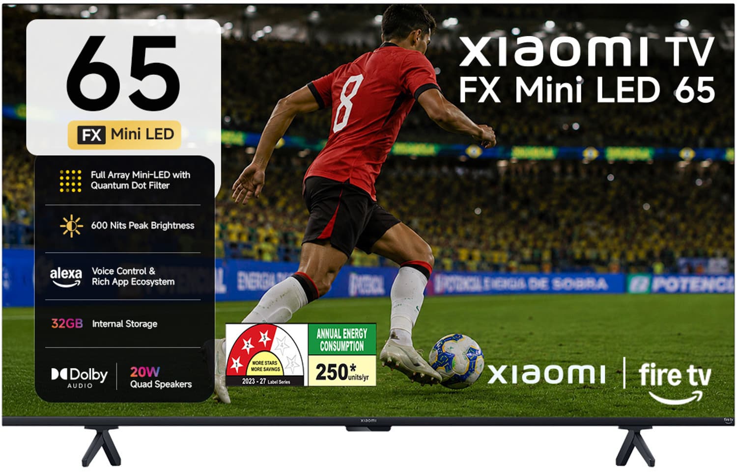 FX Series 165.1 cm (65 inch) Ultra HD (4K) Mini LED Smart Fire TV 2026 Edition with Alexa built-in , Quantum Dot Filter , DLG 120Hz , HDR 10+, 32 GB S...