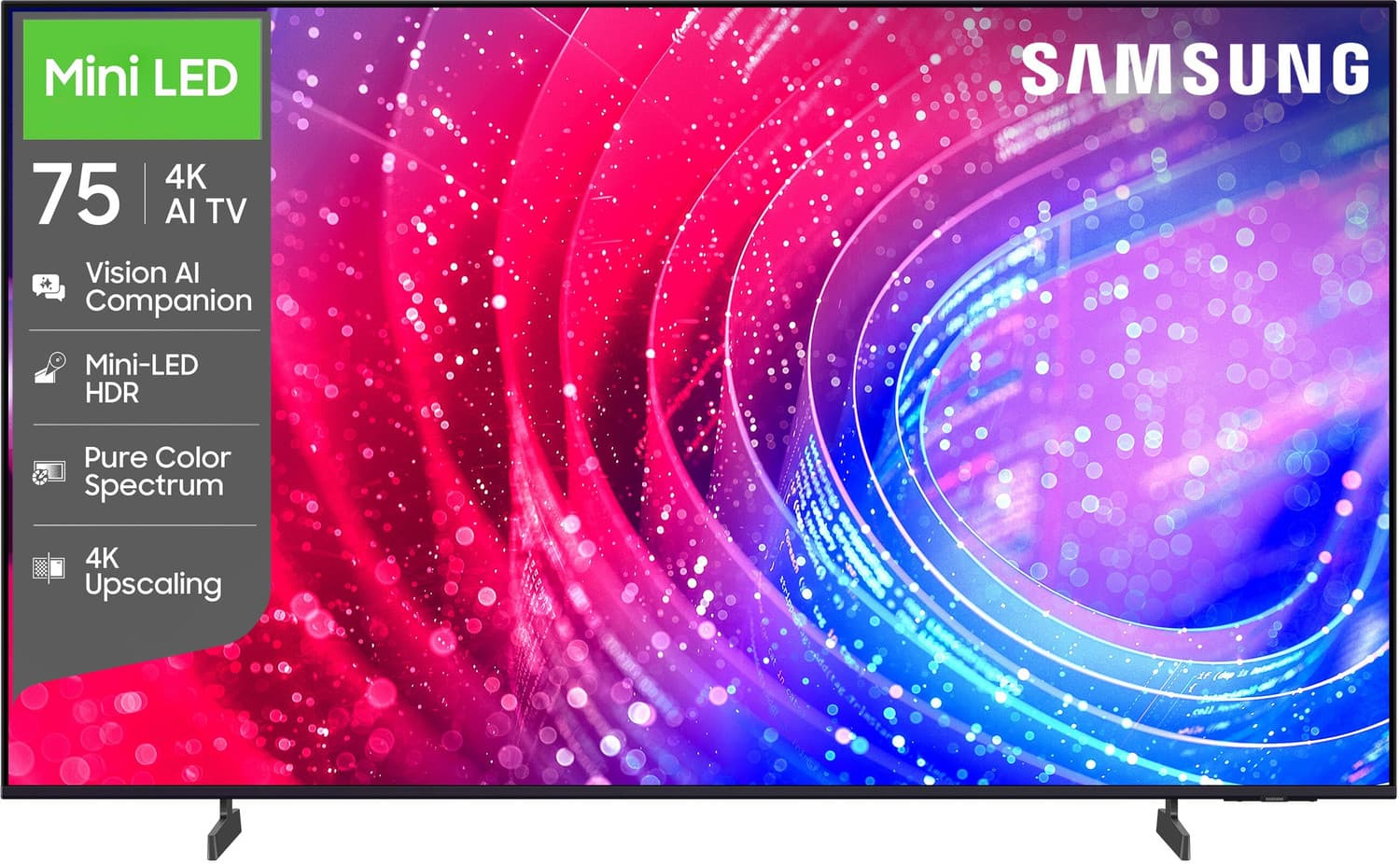 Vision AI 189 cm (75 inch) Ultra HD (4K) Mini LED Smart Tizen TV 2026 Edition with Vision AI Companion Mini LED HDR Pure Spectrum Color 4K Upscaling C...