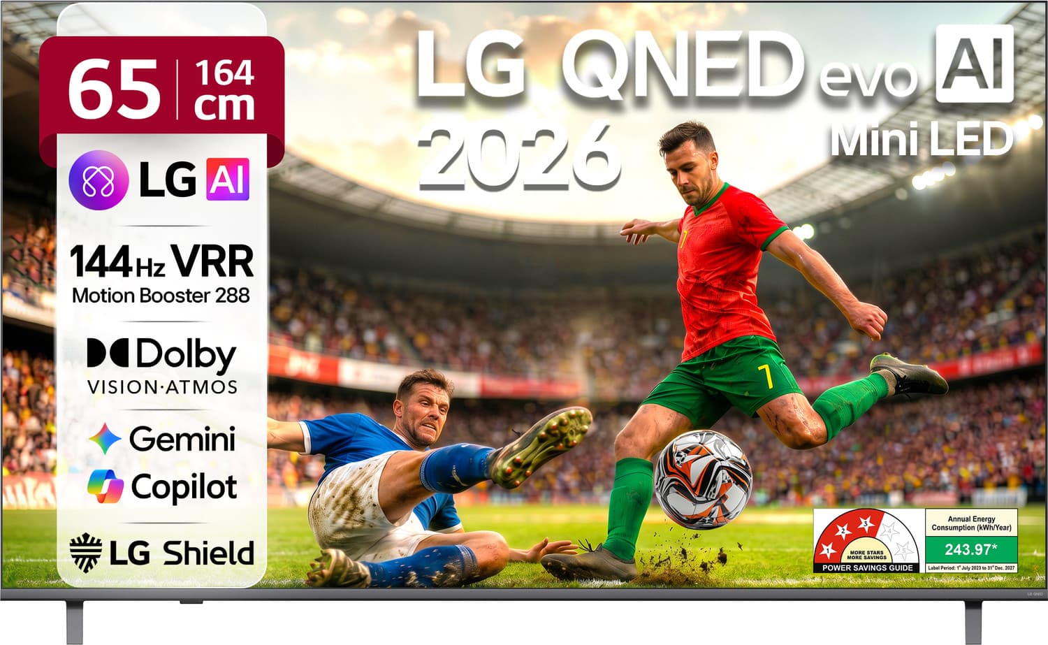 AI QNED evo 82 164 cm (65 inch) Ultra HD (4K) Mini LED Smart WebOS TV 2026 Edition with Dynamic QNED Color Pro, Mini LED with Precision HDR Master Pro...