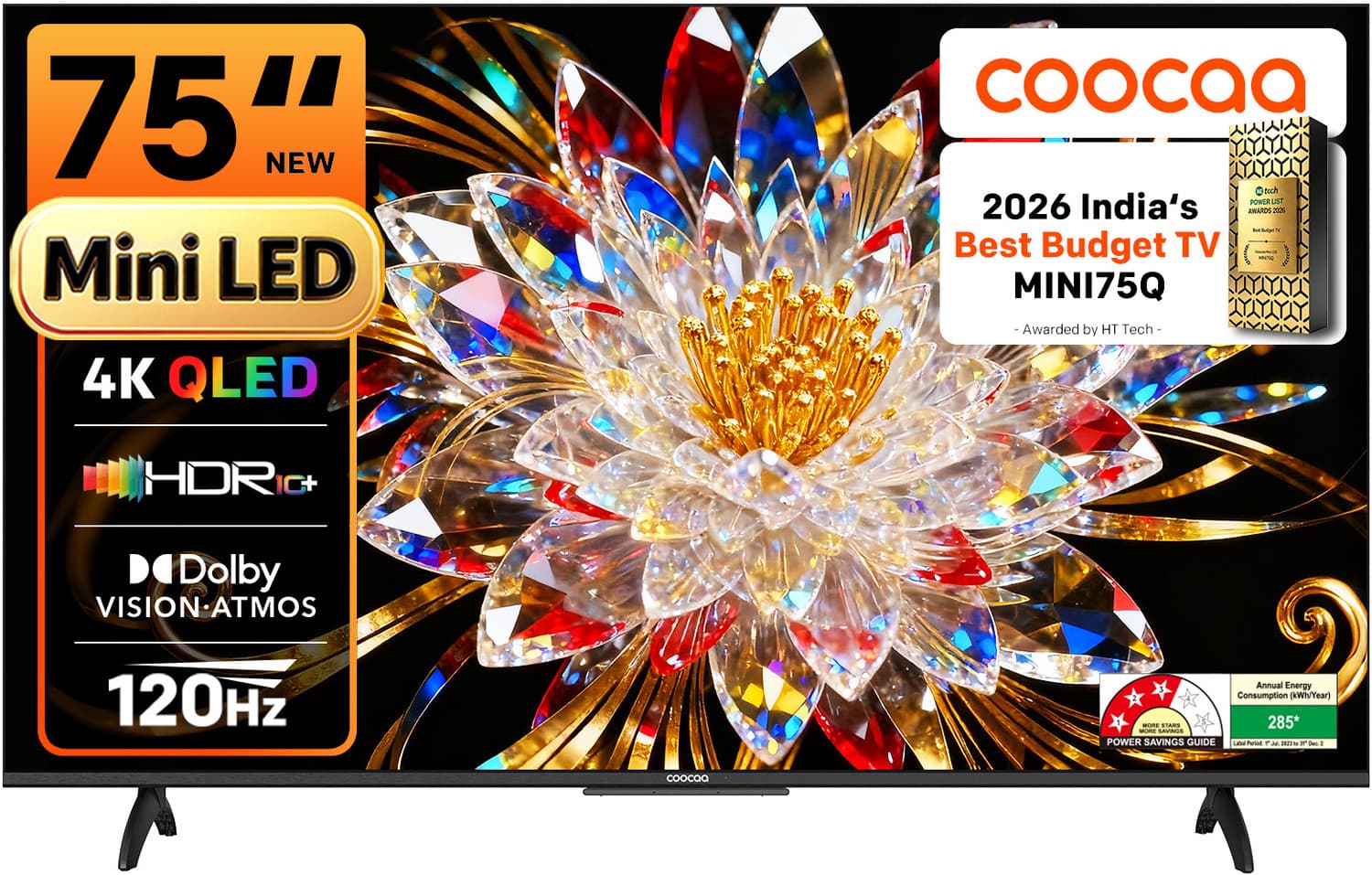 MINI75Q 189 cm (75 inch) Ultra HD (4K) Mini LED Smart Google TV 2026 Edition with Dolby Vision & Dolby Atmos 120Hz Refresh Rate ALLM & MEMC Wide Colou...