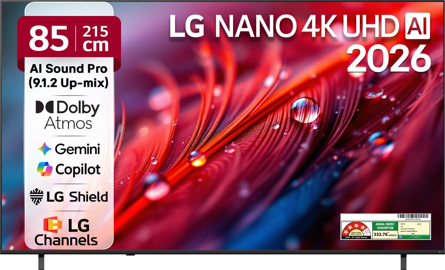 215 cm (85 inch) Ultra HD (4K) LED Smart WebOS TV 2026 Edition (85NU870BPLA)