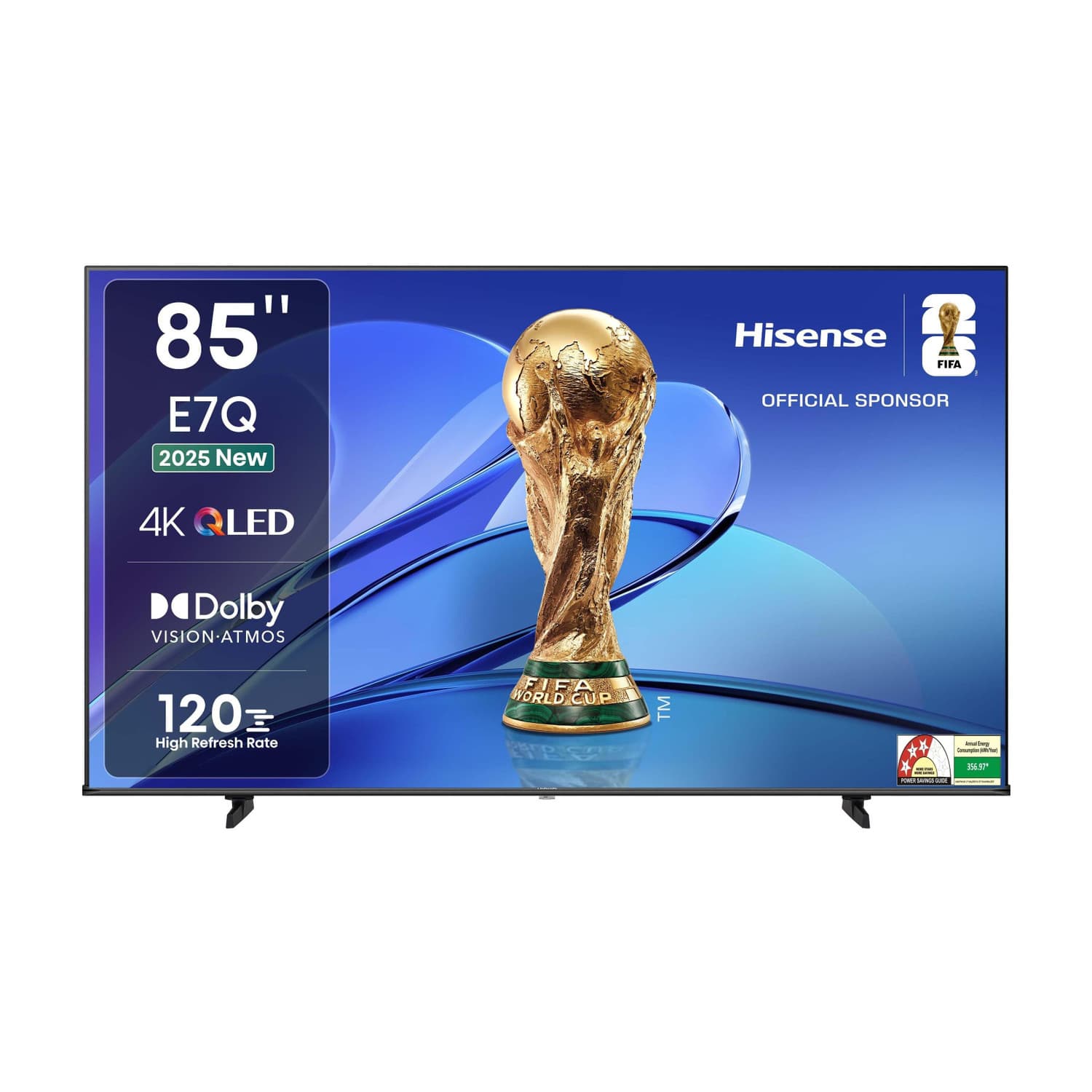Hisense 85E7Q 215 cm (85 inch) QLED Ultra HD (4K) Smart VIDAA TV 2025 Edition with Dolby Vision Atmos, 120 High Refresh Rate, AI 4K Upscaler
