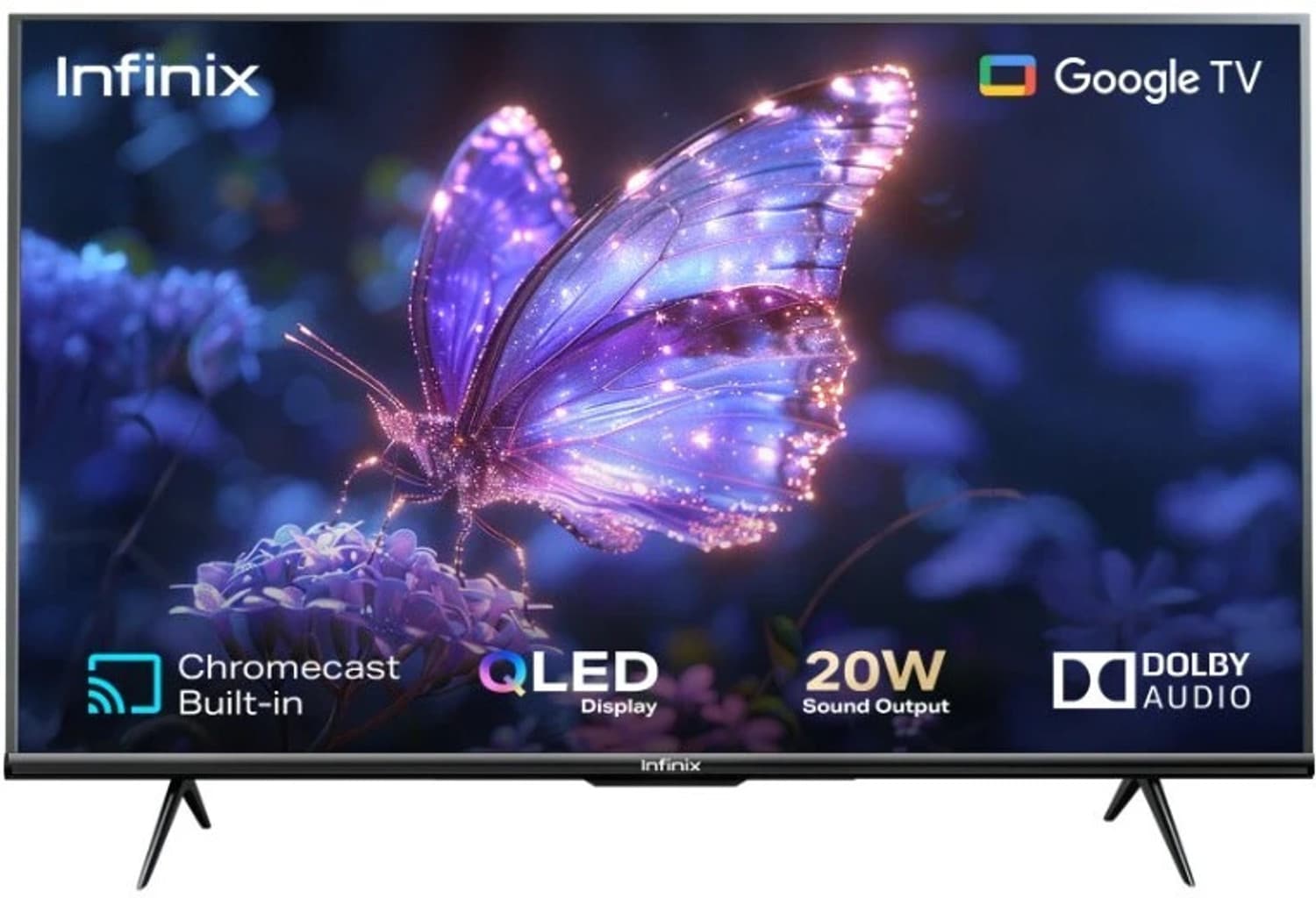 Infinix 32GH3Q 80 cm (32 inch) QLED HD Ready Smart Google TV with Netflix|YouTube|JioHotstar|SonyLIV|Prime Video|Zee5|MX Player|JioCinema|YouTube Musi...