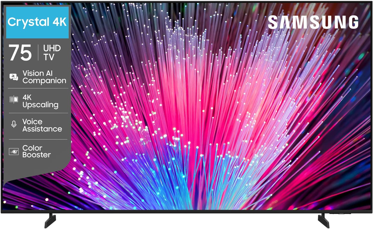 Crystal 4K Vision AI 189 cm (75 inch) Ultra HD (4K) LED Smart Tizen TV 2026 Edition with 4K Upscaling HDR 10+ Football Mode Voice Assistance Remote Co...
