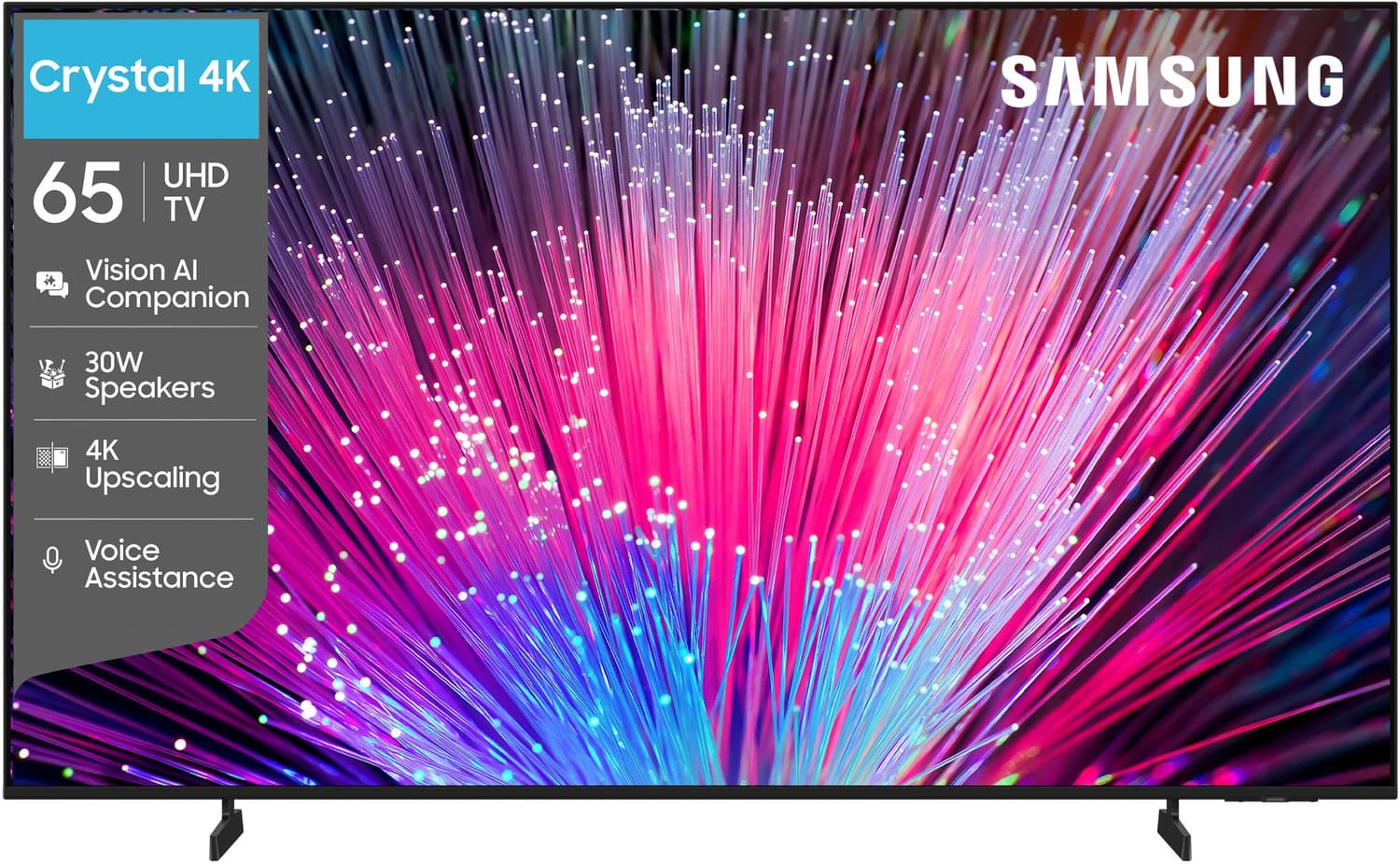 Crystal 4K Vision AI 163 cm (65 inch) Ultra HD (4K) LED Smart Tizen TV 2026 Edition with 30W Speakers 4K Upscaling HDR 10+ Football Mode Voice Assista...