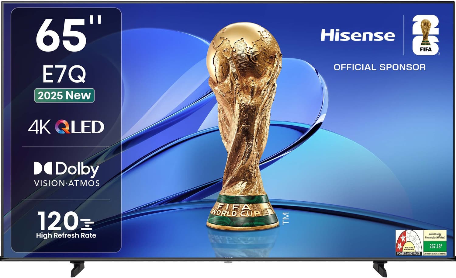 Hisense 65E7Q 164 cm (65 inch) QLED Ultra HD (4K) Smart VIDAA TV 2025 Edition