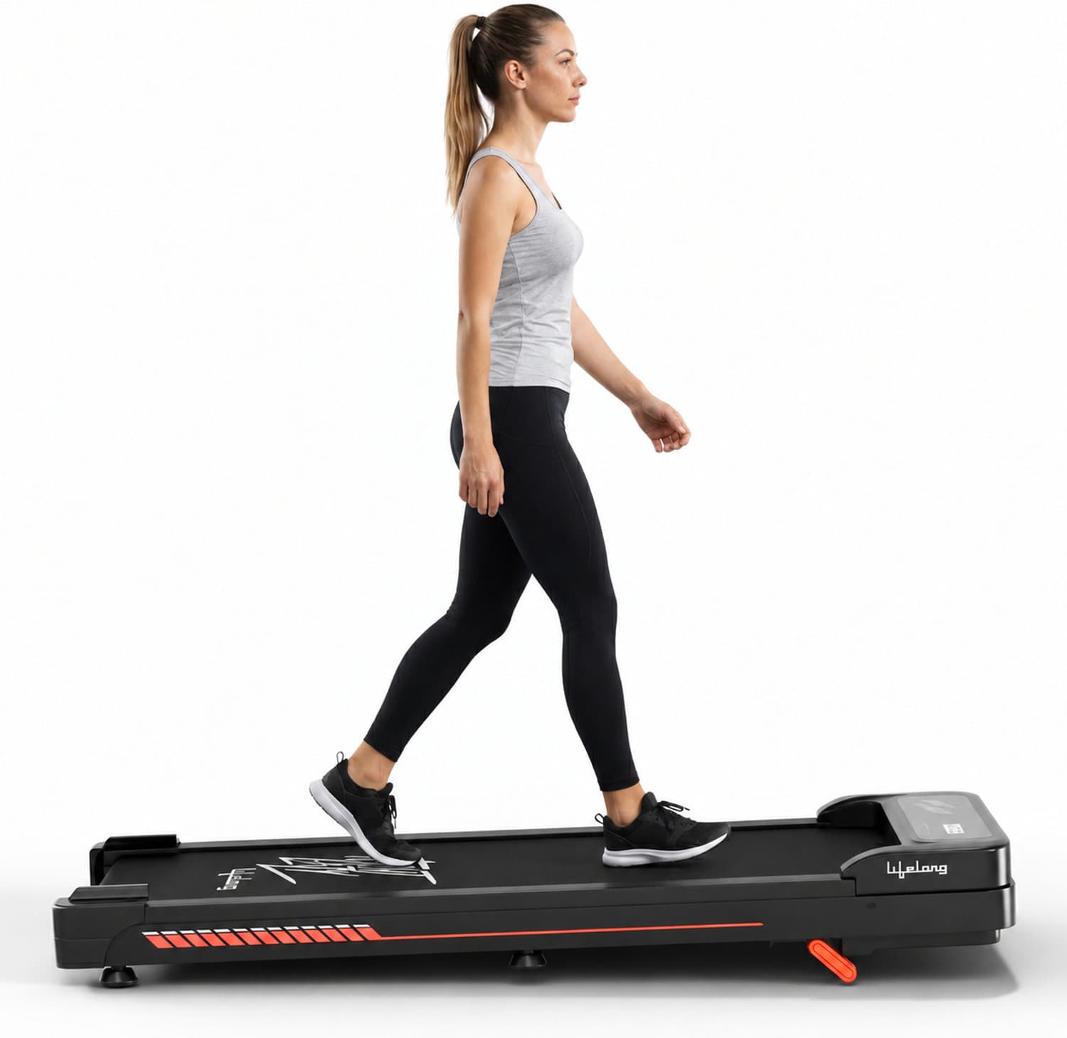 Lifelong Walking Pad Treadmill for Home 3Hp Peak Dc Motor Treadmill (Max Weight:110 kg)