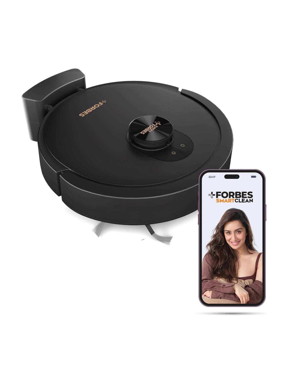 EUREKA FORBES Home Mapping Robotic Floor Cleaner SmartClean Home Mapping Turbo, 7000Pa HyperSuction | LiDAR 3.0 & Quick Home Mapping | Wet Mopping | 3...
