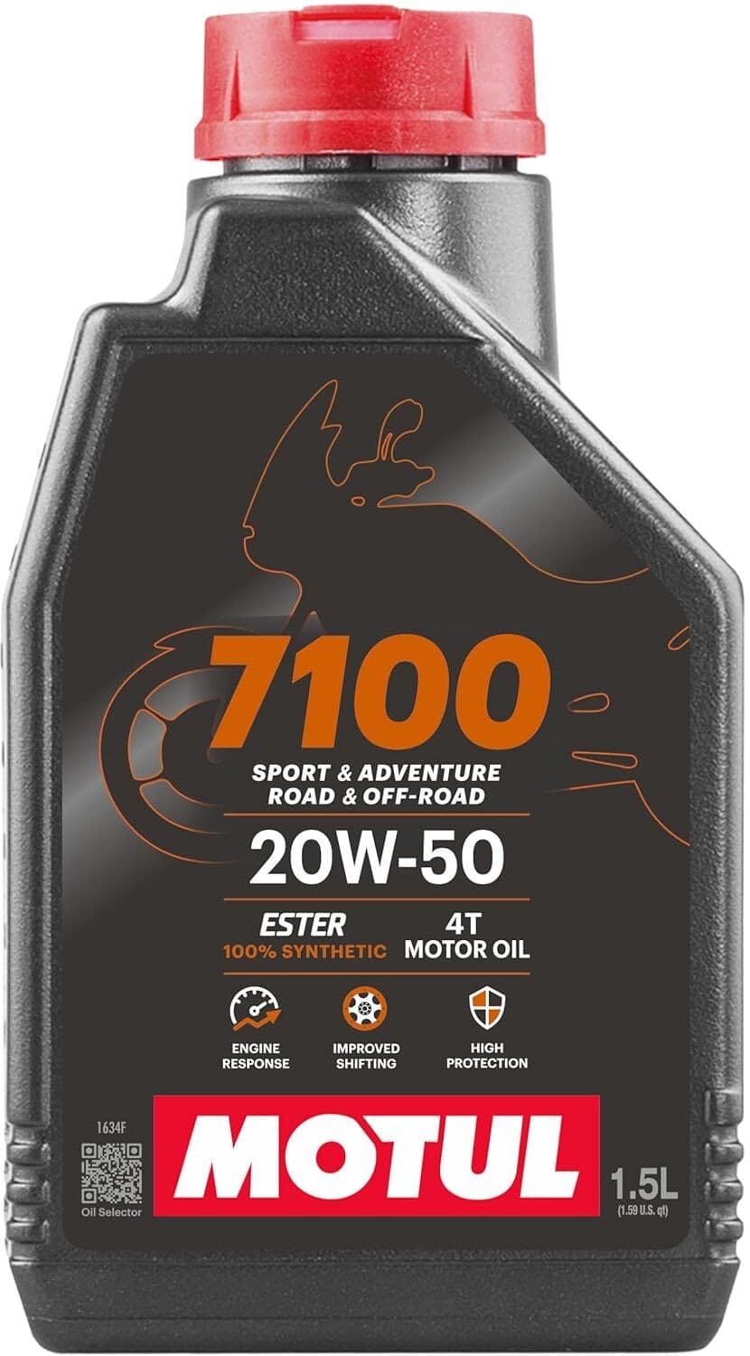 MOTUL 7100 4T 20W50 100% Synthetic Ester Synthetic Blend Engine Oil (1.5 L, Pack of 1)