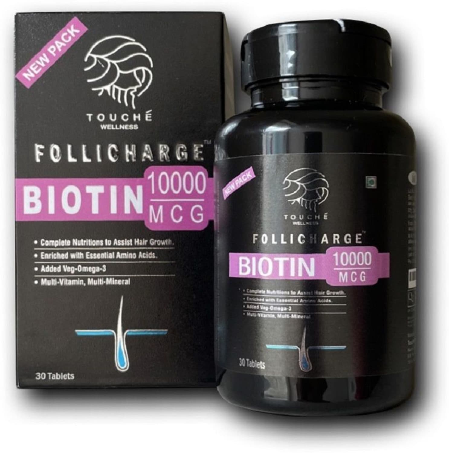 Follicharge Multivitamin For Men And Women Touche Wellness Pack of 30 Tablets_2