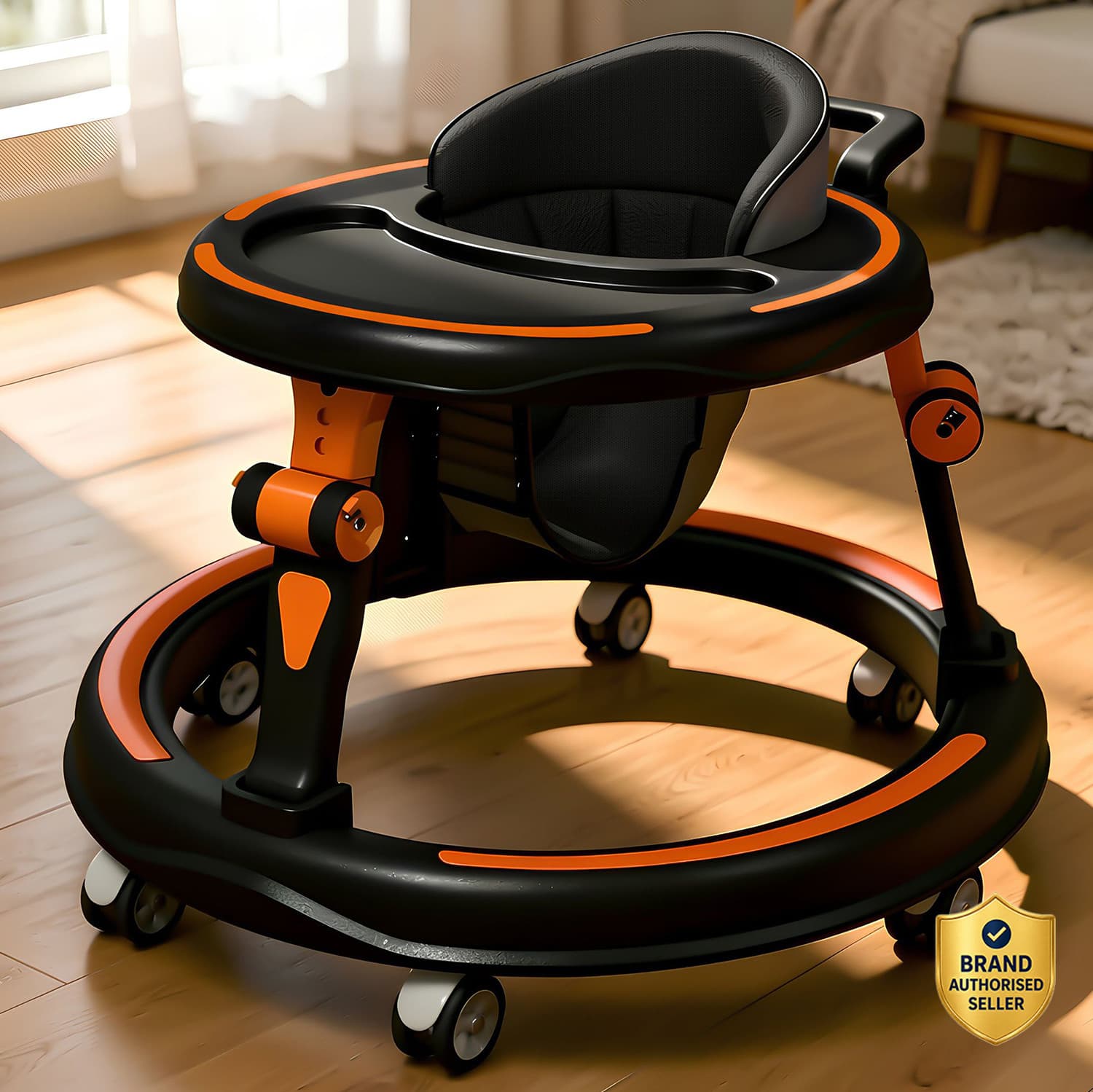 Musical Activity Walker (Black, Orange)