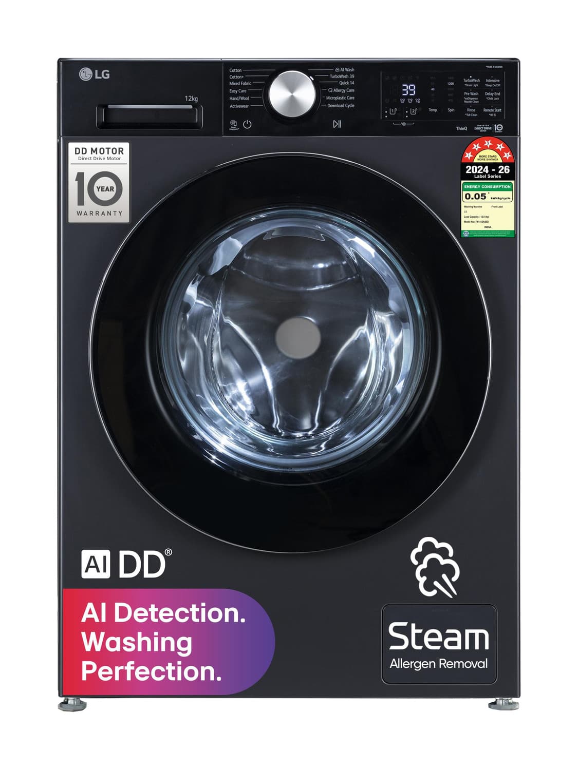 12 kg Fully Automatic Front Load with In-built Heater Grey (FX1412A5ED)