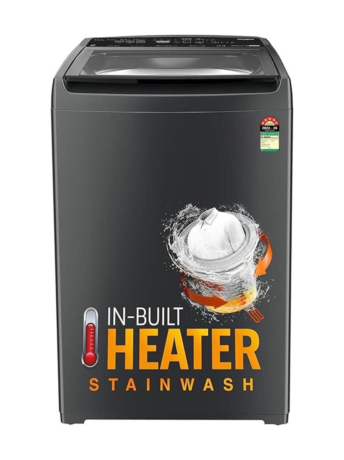 Whirlpool 7.5 kg Fully Automatic Top Load Washing Machine with In-built Heater Grey