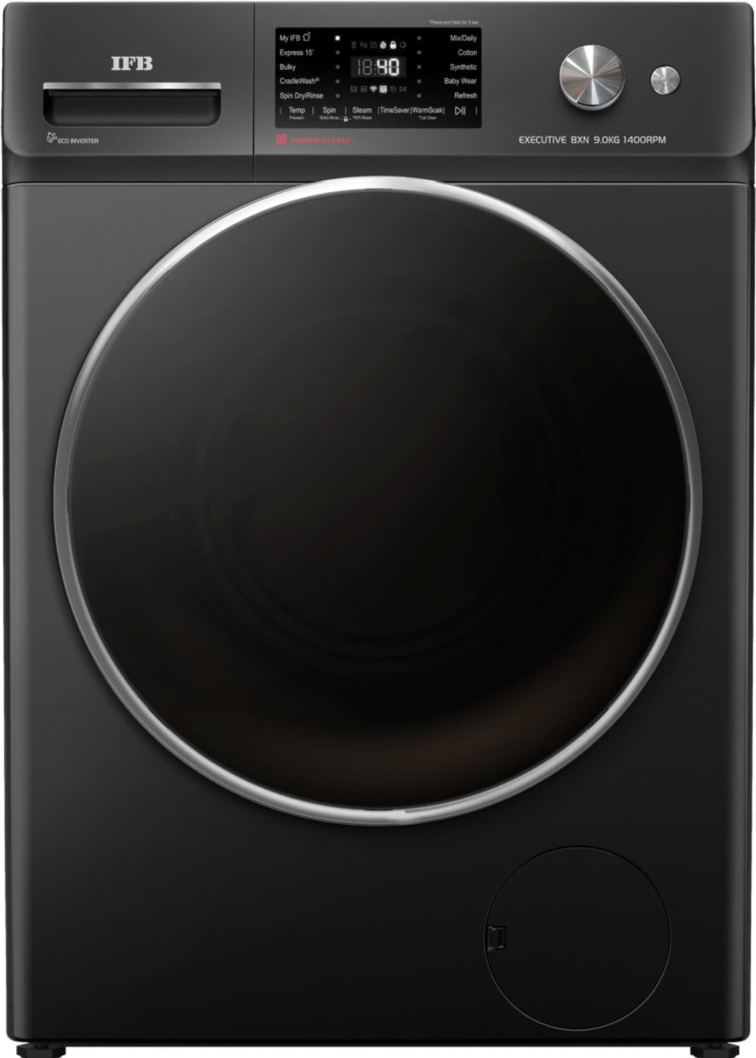 9 kg Fully Automatic Front Load with In-built Heater Black (BXN 9014K)
