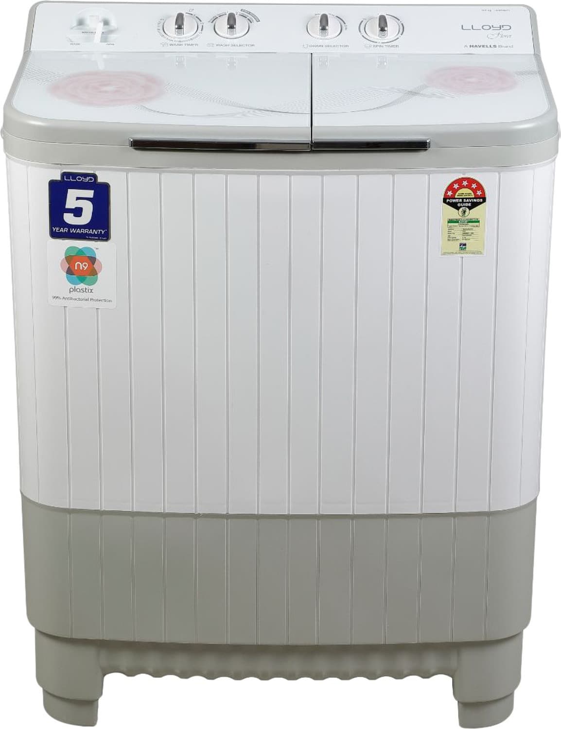 Lloyd 9 kg Semi Automatic Top Load Grey