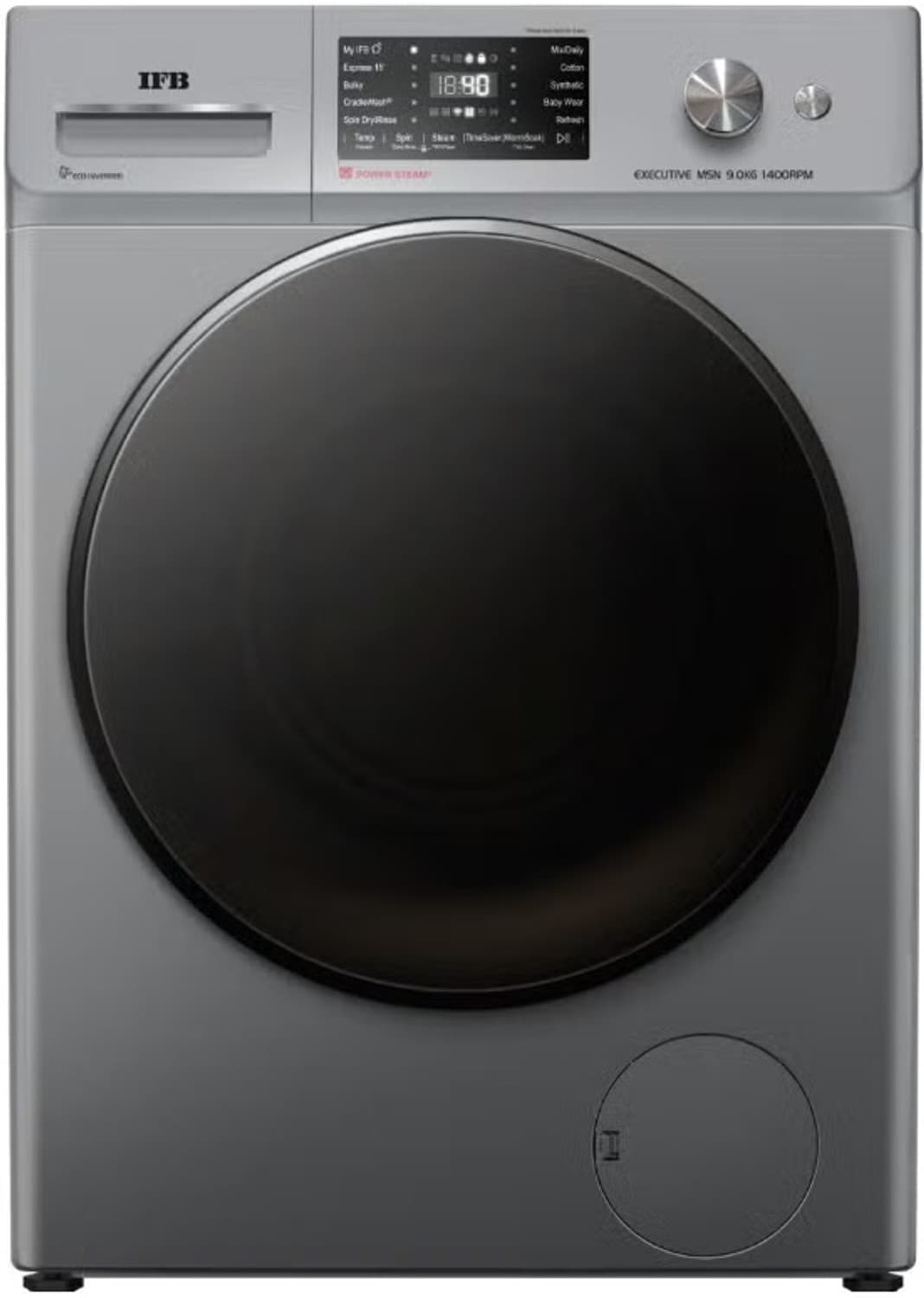 ifb 9 kg fully automatic front load washing machine silver