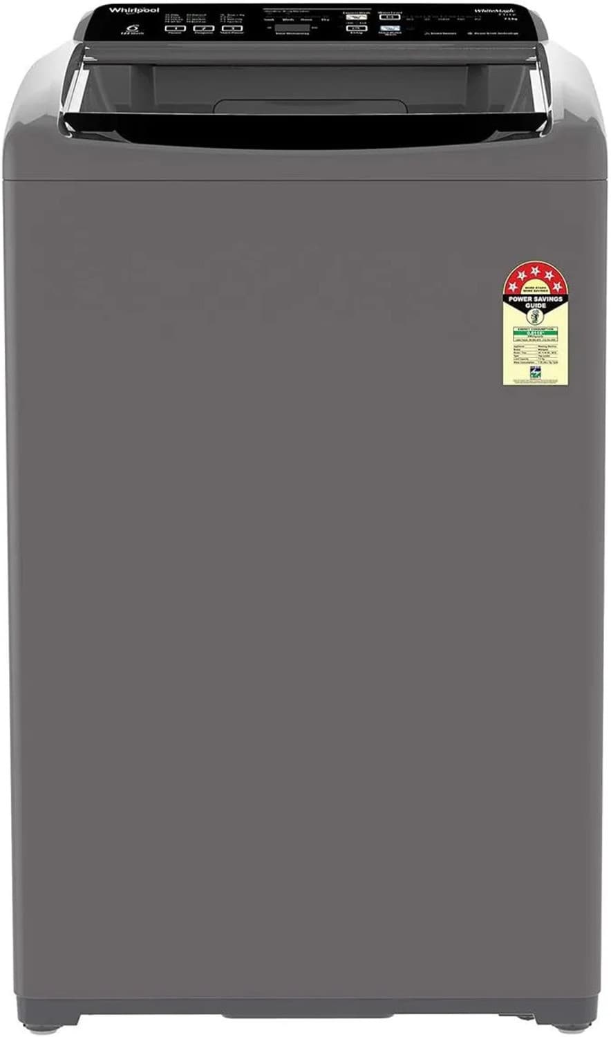 whirlpool 7 5 kg fully automatic top load washing machine grey