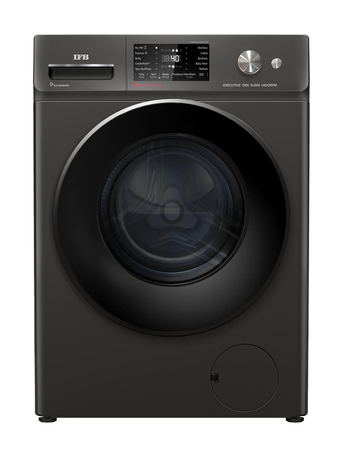 9 Kg Fully Automatic Front Load with In-built Heater Grey (Executive OXN 9014K CMS)