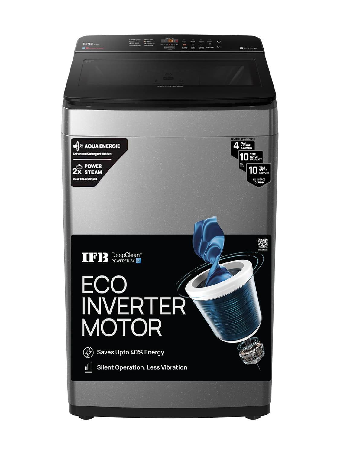 7.5 kg 5 Star AI Powered Deepclean Technology with Eco Inverter, Power Steam, Inbuilt Heater, Activmix Fully Automatic Top Load with In-built Heater S...