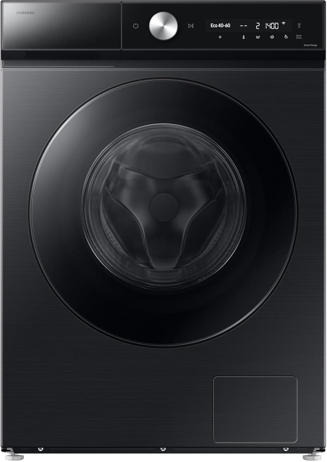 samsung 12 kg fully automatic front load washing machine in built heater black grey