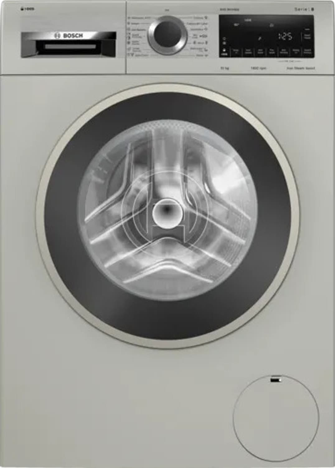 10 kg Fully Automatic Front Load with In-built Heater Silver (10 kg Fully Automatic Front Load Washing Machine WGA254AXIN)