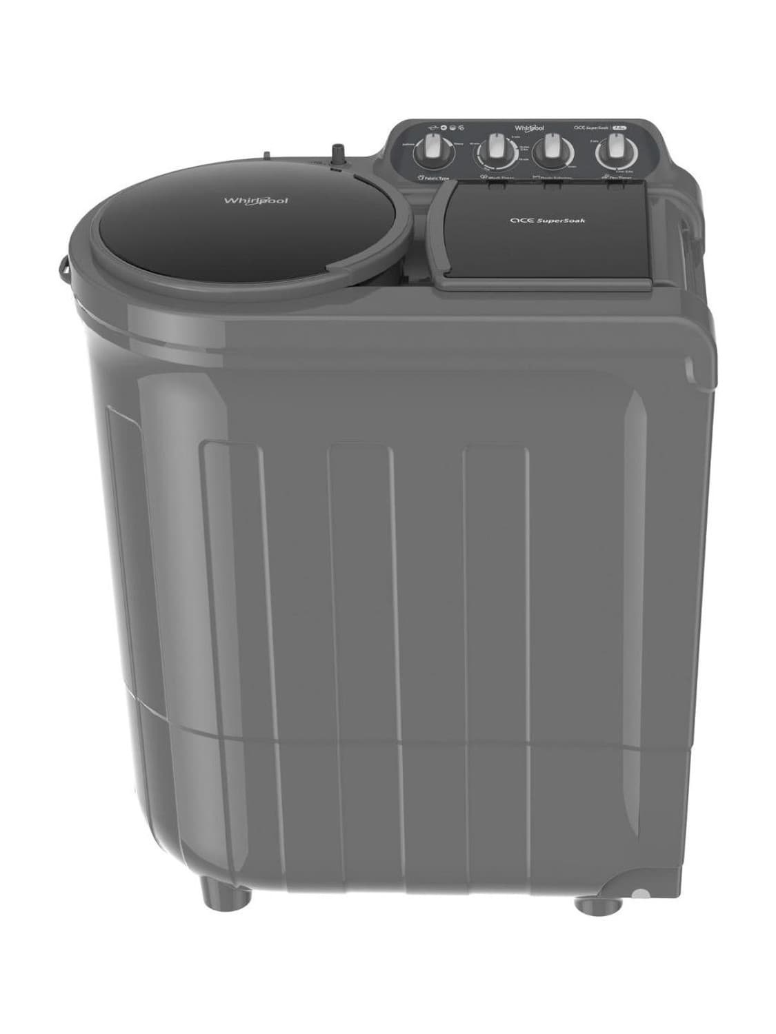 whirlpool 7 5 kg semi automatic top load washing machine grey