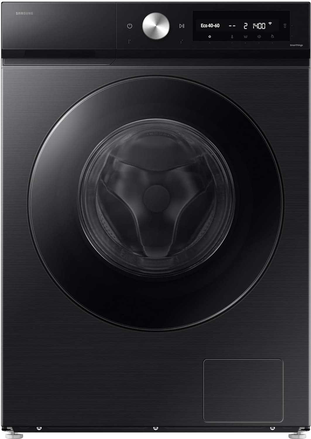 samsung 12 kg fully automatic front load washing machine in built heater black grey