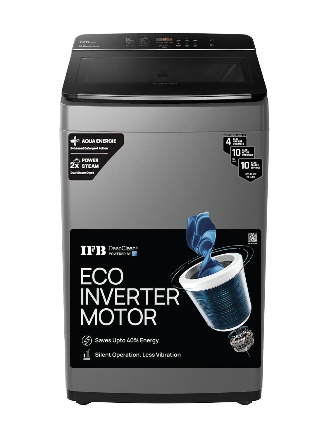 9 kg 5 Star with Deep Clean Technology, Eco-Inverter, Powered by AI, with ActivMix, Aqua Energie, Soft Close Door Fully Automatic Top Load Grey (TL-90...