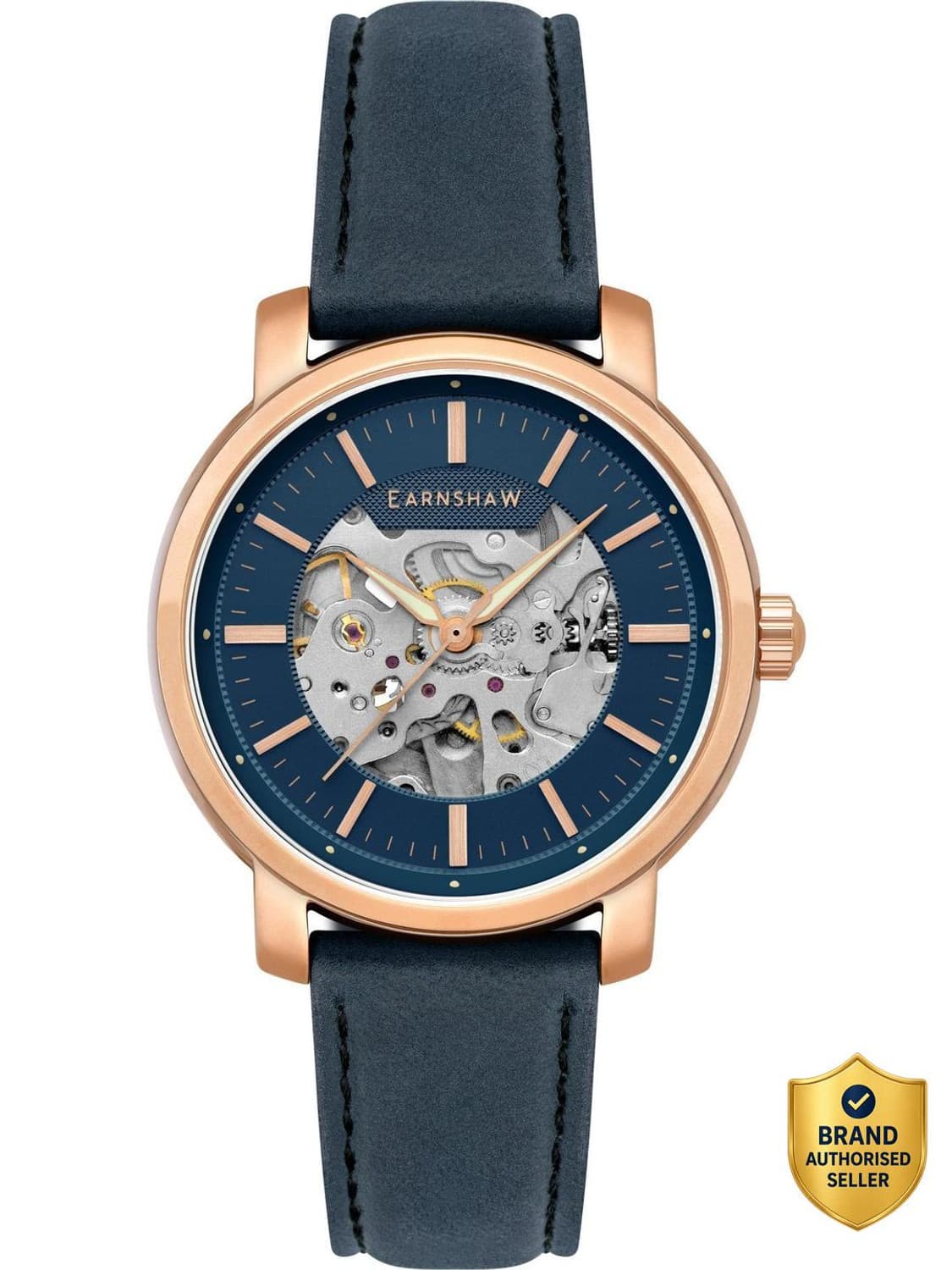 Earnshaw ES-8297-06 New Holland Skeleton Automatic Analog Watch - For Men