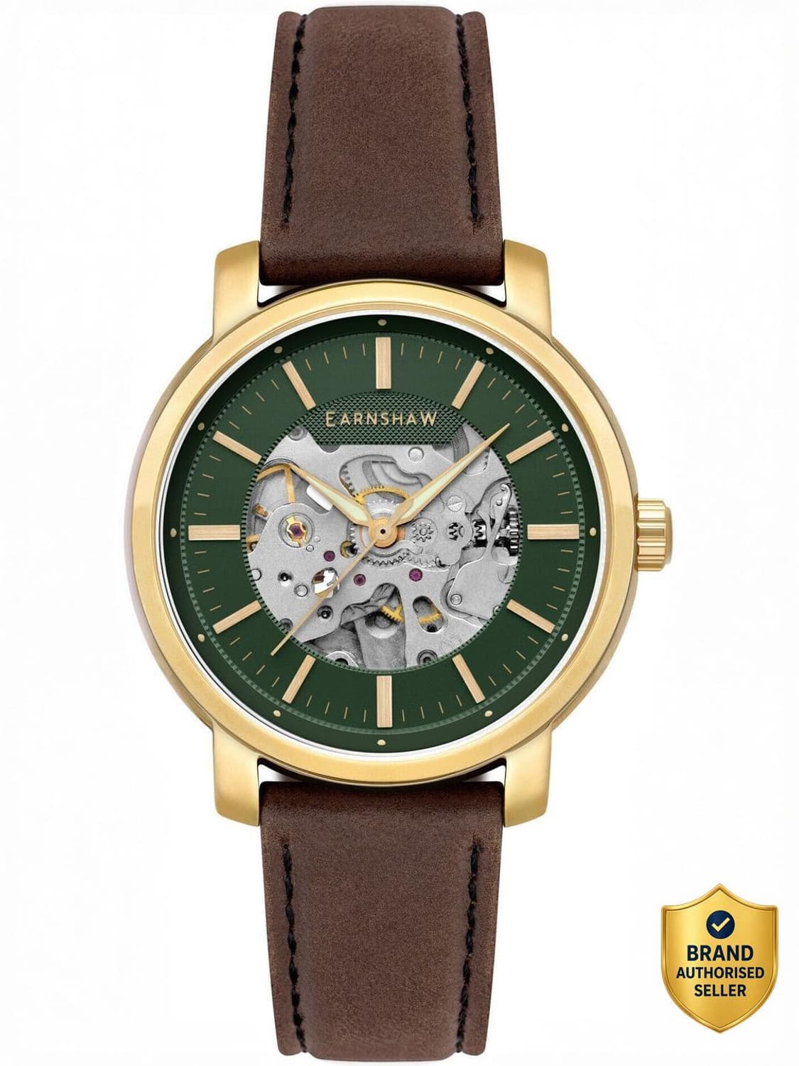 Earnshaw ES-8297-04 New Holland Skeleton Automatic Analog Watch - For Men