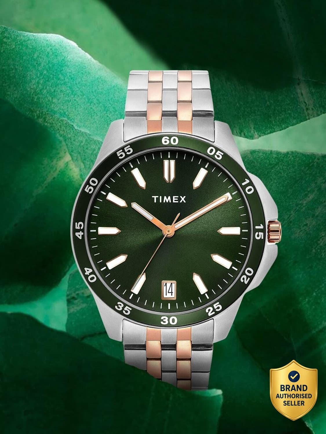 TIMEX Date Function, Green Dial Analog Watch - For Men