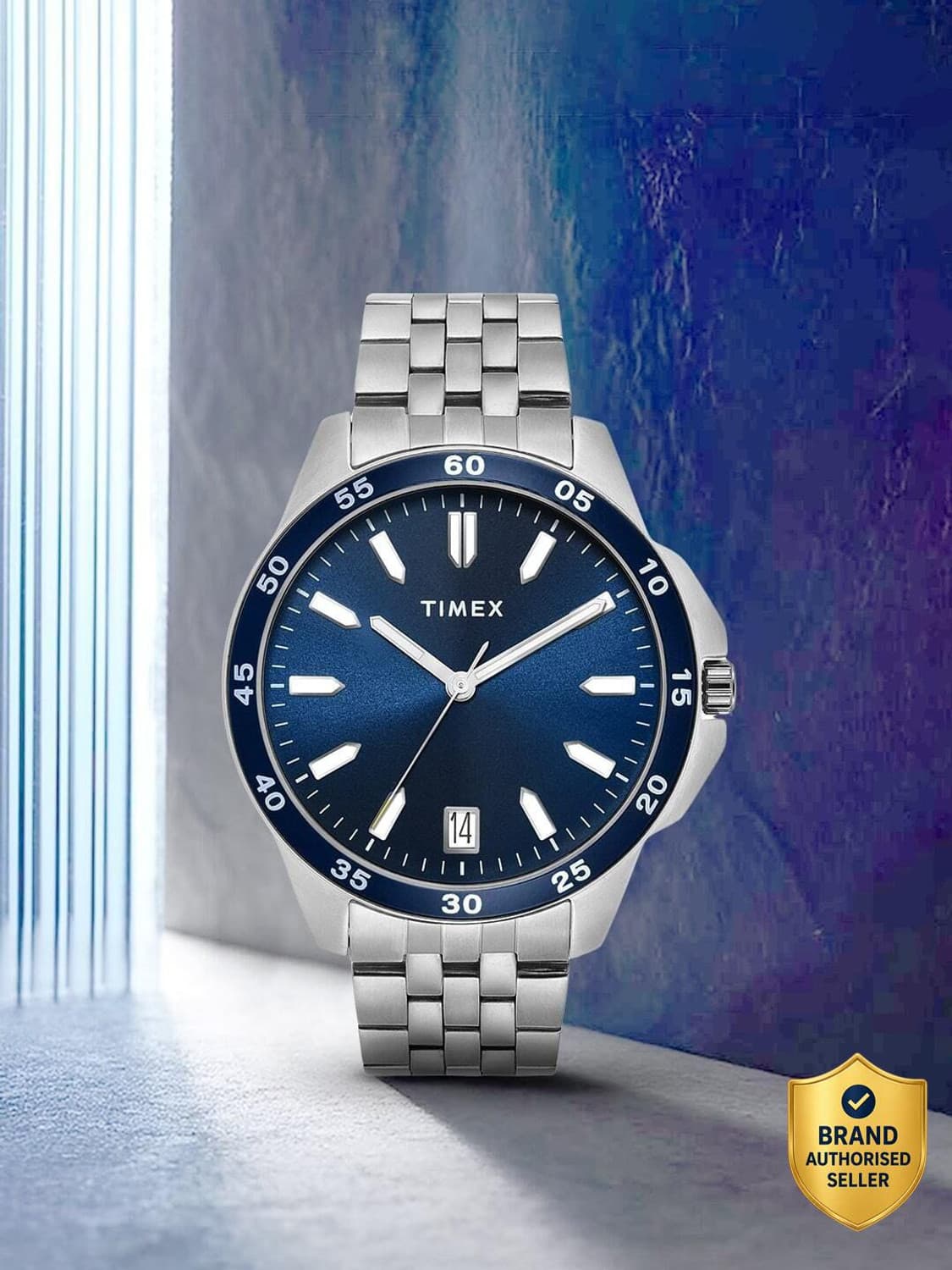 TIMEX Date Function, Blue Dial Analog Watch - For Men