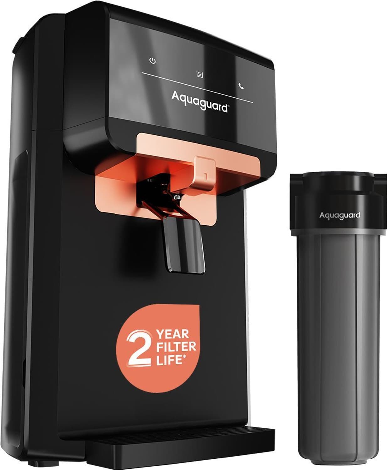 Aquaguard Enrich NEXEN RO UV 2X 6 L RO + UV Water Purifier | 2 Year Filter Life | Additional Mega Sediment Filter| 3-in-1 Active Copper Technology | |...