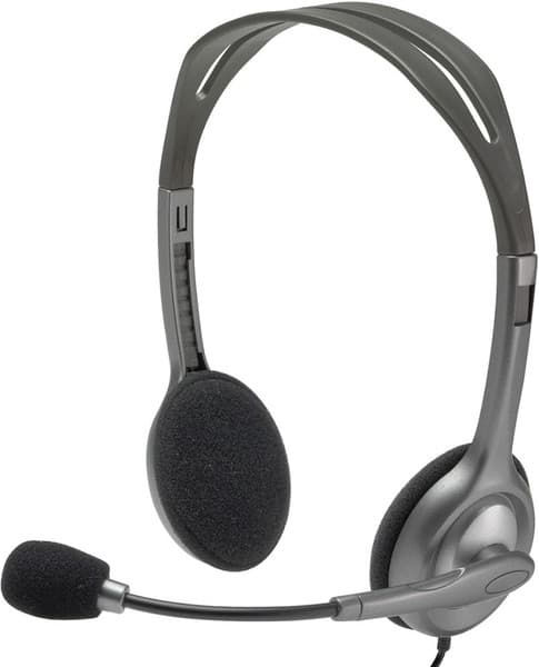 Logitech H-110 Wired Headset (Black, On the Ear)