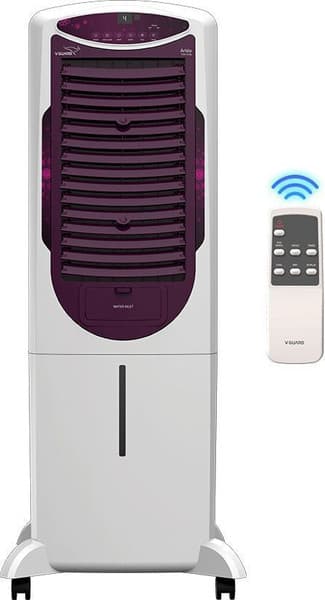 35 L Tower Air Cooler (White & Purple, Arido T35 H DG - Remote Control)