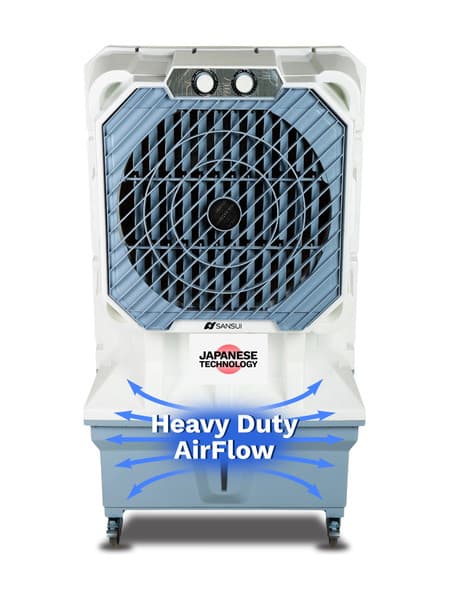 100 L Desert Air Cooler High Grade Honeycomb design, BIS Approved (White, Blue, GLACIAL_100)