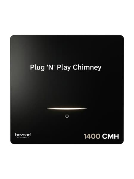 Beyond Appliances CUBE PLUG AND PLAY CHIMNEY Auto Clean | Auto Clean | 5-Stage Charcoal Activated Filter | Touch Control | 3-way Suction | 48dB Low No...
