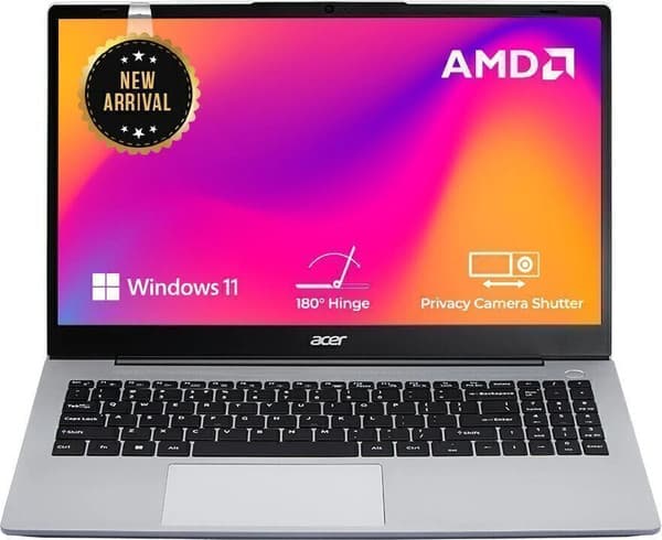 Acer Aspire 15 AMD Ryzen 5 Hexa Core - (16 GB/512 GB SSD/Windows 11 Home) UN.34QSI.002 / UN.35MSI.OOD Thin and Light Laptop (1 inch, Silver, 1 kg)