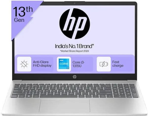 HP (Laptop with free bag) Intel Core i3 13th Gen 1315U - (8 GB/512 GB SSD/Windows 11 Home) 15-fd0465TU Thin and Light Laptop